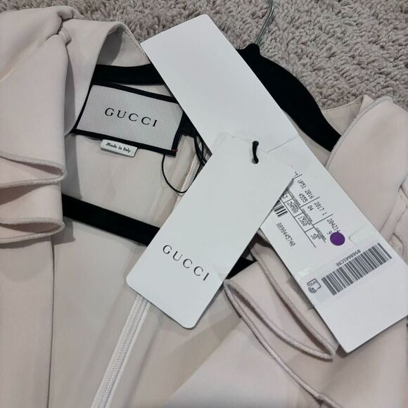 NWT. 3K Gucci Silk-Wool Sculpted Sleeve Dress Size: XS | US2, IT38 - Picture 10 of 15